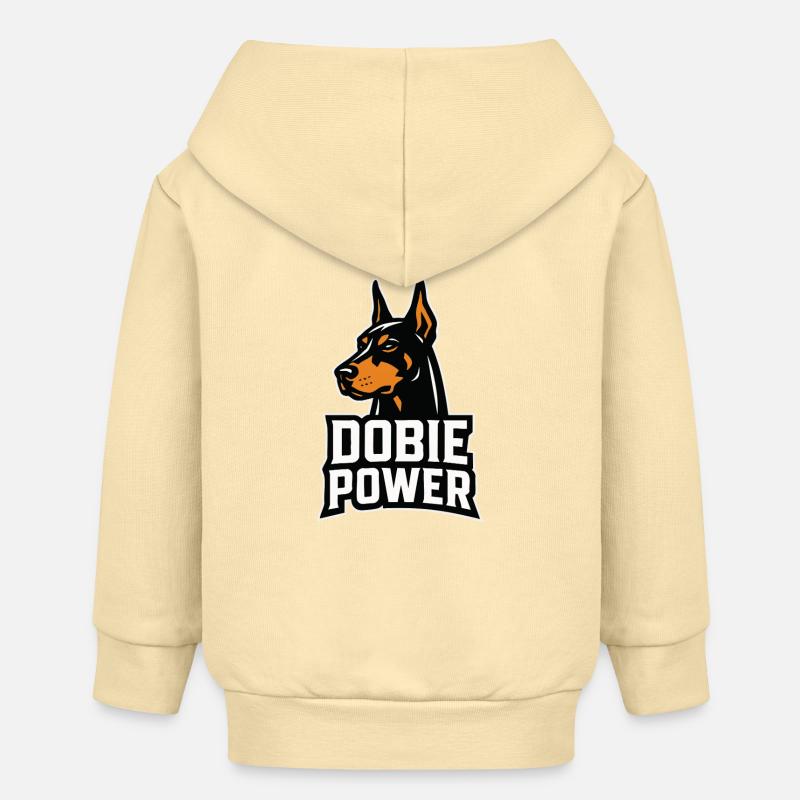 Dobie Power – Fort, loyal et élégant - Veste à capuche bébé bio Stanley/Stella - crème