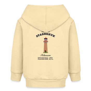 Insel Fehmarn, Leuchtturm Staberhuk, Wahrzeichen - Baby Organic Kapuzenjacke Baby Connector von Stanley/Stella - Creme - Hinten