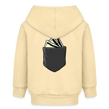 Bargeld Taschengeld - Baby Organic Kapuzenjacke Baby Connector von Stanley/Stella - Creme - Hinten