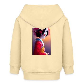 Geisha 8 - Veste à capuche bébé bio Stanley/Stella - crème - Dos