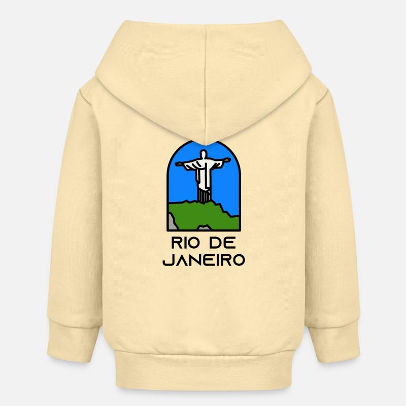 Rio de Janeiro - Veste à capuche bébé bio Stanley/Stella - crème