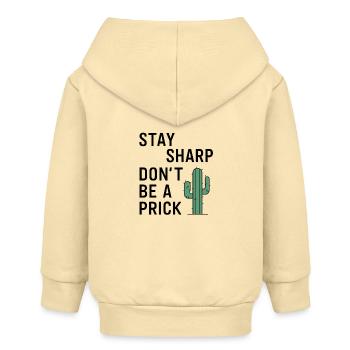 Stay Sharp, Don’t Be a Prick - Baby Organic Kapuzenjacke Baby Connector von Stanley/Stella - Creme - Hinten