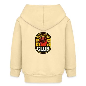 Overthink Club - Baby Organic Zip-up Hoodie by Stanley/Stella - cream - Back