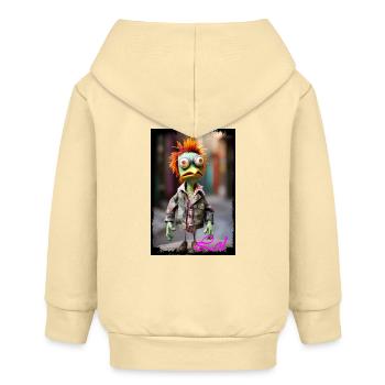 Poupée de personnage de canard expressif et burlesque punk - Veste à capuche bébé bio Stanley/Stella - crème - Dos