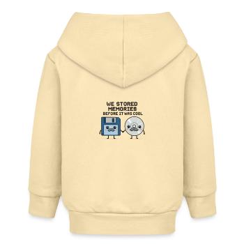 Kawaii Oldschool Tech – Disquette et CD Cartoon - Veste à capuche bébé bio Stanley/Stella - crème - Dos
