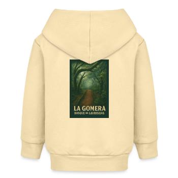 La Gomera Laurisilva Waldpfad - Baby Organic Kapuzenjacke Baby Connector von Stanley/Stella - Creme - Hinten
