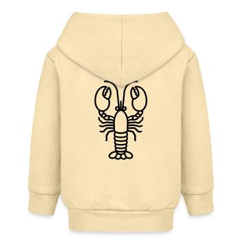 Homard - Veste à capuche bébé bio Stanley/Stella - crème - Dos