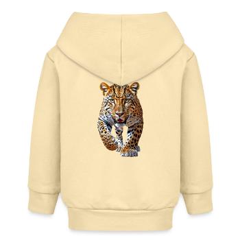 Léopard - Veste à capuche bébé bio Stanley/Stella - crème - Dos