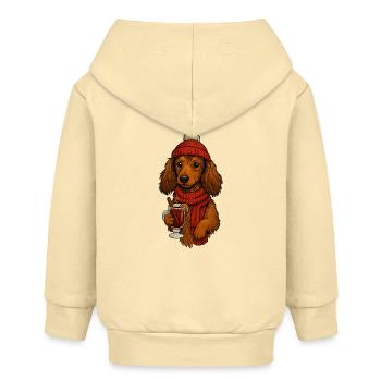 Winterwärme Hund mit Getränk - Baby Organic Kapuzenjacke Baby Connector von Stanley/Stella - Creme - Hinten