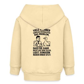 Blague sur les hommes de Noël à l’oie - Veste à capuche bébé bio Stanley/Stella - crème - Dos