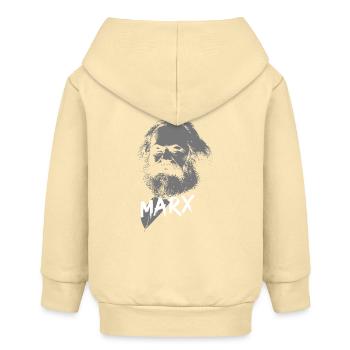 Portrait de silhouette marxiste - Veste à capuche bébé bio Stanley/Stella - crème - Dos