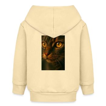 Cat Eyes Close Up - Baby Organic Zip-up Hoodie by Stanley/Stella - cream - Back