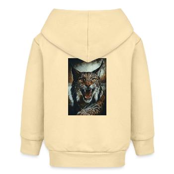 Wildkatze im Zorn - Baby Organic Kapuzenjacke Baby Connector von Stanley/Stella - Creme - Hinten