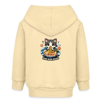 Send Noods Ramen Meme Neko - Baby Organic Kapuzenjacke Baby Connector von Stanley/Stella - Creme - Hinten