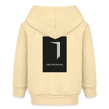 A book is a door you can carry - Baby Organic Kapuzenjacke Baby Connector von Stanley/Stella - Creme - Hinten