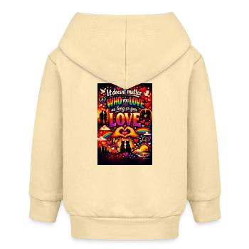 L’amour ne connaît pas de limites - Veste à capuche bébé bio Stanley/Stella - crème - Dos