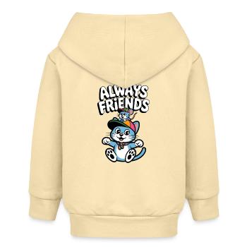 Amitié du chat et de la souris - Veste à capuche bébé bio Stanley/Stella - crème - Dos
