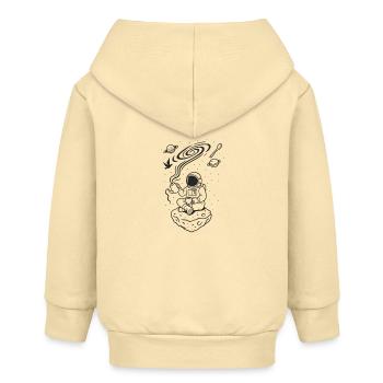 Cosmic Coffee Ritual monochrome - Baby Organic Zip-up Hoodie by Stanley/Stella - cream - Back