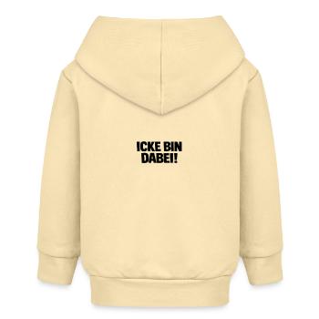 ICKE BIN DABEI! Berliner Style - Baby Organic Kapuzenjacke Baby Connector von Stanley/Stella - Creme - Hinten