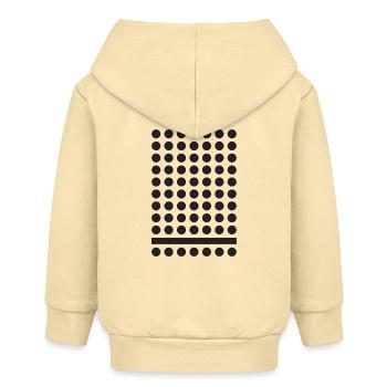 Monochromes Punktgittermuster - Baby Organic Kapuzenjacke Baby Connector von Stanley/Stella - Creme - Hinten