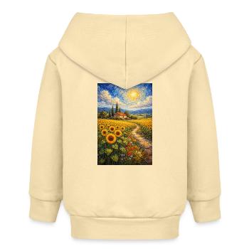 Sentier du tournesol dans le champ aurifère - Veste à capuche bébé bio Stanley/Stella - crème - Dos