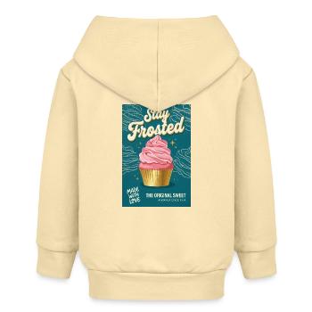 Stay Frosted Cupcake-Kunst - Baby Organic Kapuzenjacke Baby Connector von Stanley/Stella - Creme - Hinten