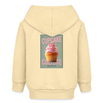 Cupcake Culture Cover Art - Baby Organic Zip-up Hoodie by Stanley/Stella - cream - Back