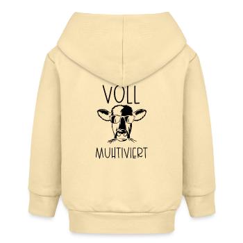 Voll Muhtiviert - Baby Organic Kapuzenjacke Baby Connector von Stanley/Stella - Creme - Hinten