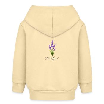 Fleur de Lavande Poétique – Illustration Élégante - Veste à capuche bébé bio Stanley/Stella - crème - Dos