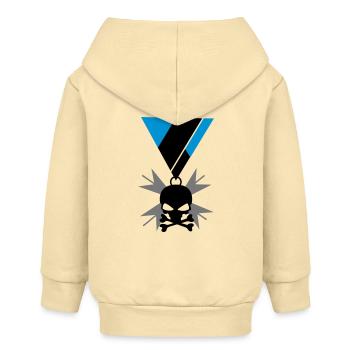 Totenkopf Schädel und Knochen Orden - Baby Organic Kapuzenjacke Baby Connector von Stanley/Stella - Creme - Hinten