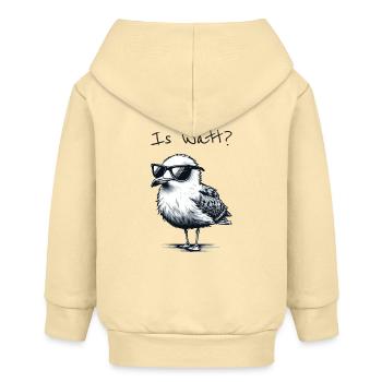Is Watt Coole Möwe Urlaub Nordsee - Baby Organic Kapuzenjacke Baby Connector von Stanley/Stella - Creme - Hinten
