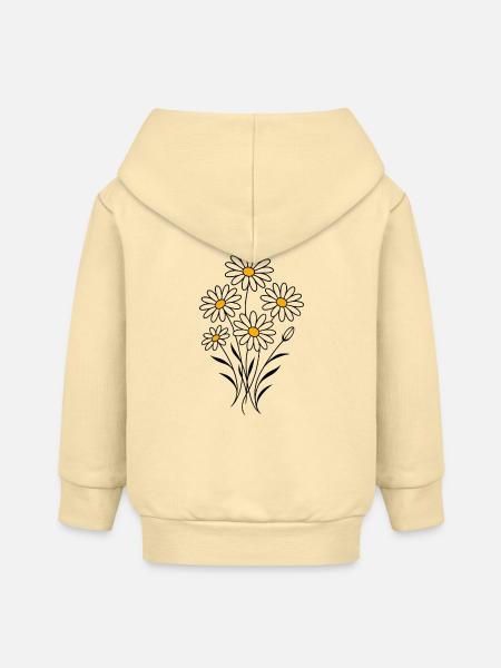 Strauß Mageriten - Daisy - Butterblume - Baby Organic Kapuzenjacke Baby Connector von Stanley/Stella - Creme