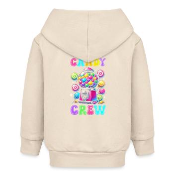 Candy Crew Deko Süßigkeitenliebhaber Naschkatze - Baby Organic Kapuzenjacke Baby Connector von Stanley/Stella - Natur - Hinten