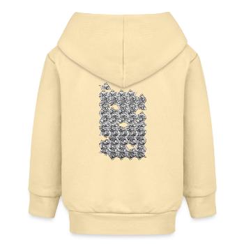 Poisson monochrome répété - Veste à capuche bébé bio Stanley/Stella - crème - Dos