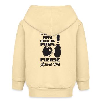 Bowling Wortspiel - Baby Organic Kapuzenjacke Baby Connector von Stanley/Stella - Creme - Hinten