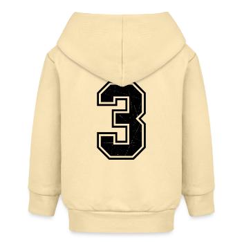 Geometric 3 Distress - Baby Organic Zip-up Hoodie by Stanley/Stella - cream - Back