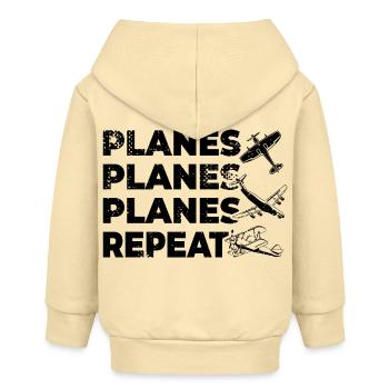 Planespotter Spell - Baby Organic Zip-up Hoodie by Stanley/Stella - cream - Back
