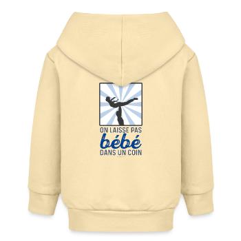 On laisse pas bébé dans un coin - Veste à capuche bébé bio Stanley/Stella - crème - Dos