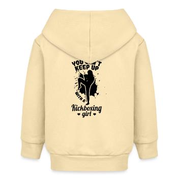 Female kickboxer - Baby Organic Zip-up Hoodie by Stanley/Stella - cream - Back