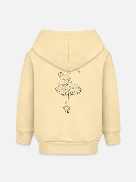 Ballett - Baby Organic Kapuzenjacke Baby Connector von Stanley/Stella - Creme