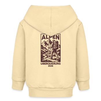 Traversée des Alpes 2026 - Randonnée - Veste à capuche bébé bio Stanley/Stella - crème - Dos