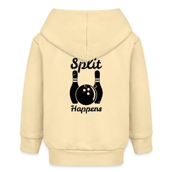 Bowling Wortspiel - Baby Organic Kapuzenjacke Baby Connector von Stanley/Stella - Creme - Hinten