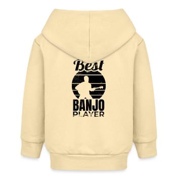 Best Banjo Player - Baby Organic Zip-up Hoodie by Stanley/Stella - cream - Back