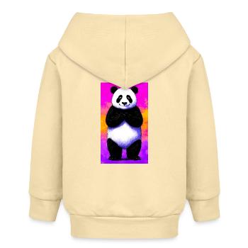 panda - Baby Organic Zip-up Hoodie by Stanley/Stella - cream - Back