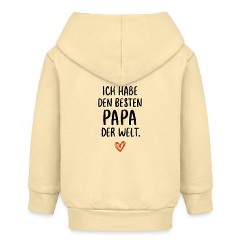 Bester Papa der Welt - Baby Organic Kapuzenjacke Baby Connector von Stanley/Stella - Creme - Hinten