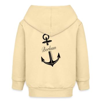 Borkum - Baby Organic Kapuzenjacke Baby Connector von Stanley/Stella - Creme - Hinten