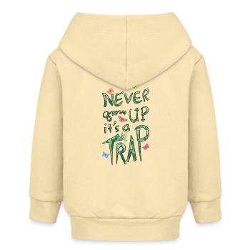 Ne jamais grandir – Piège - Veste à capuche bébé bio Stanley/Stella - crème - Dos