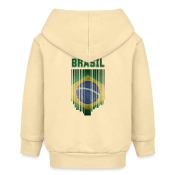 Drapeau brésilien, fierté brésilienne - Veste à capuche bébé bio Stanley/Stella - crème - Dos
