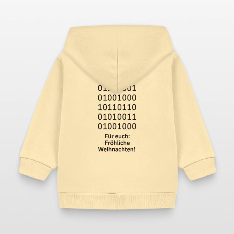 Binary Code Weihnachtszauber Baby Organic Kapuzenjacke Baby Connector von Stanley/Stella