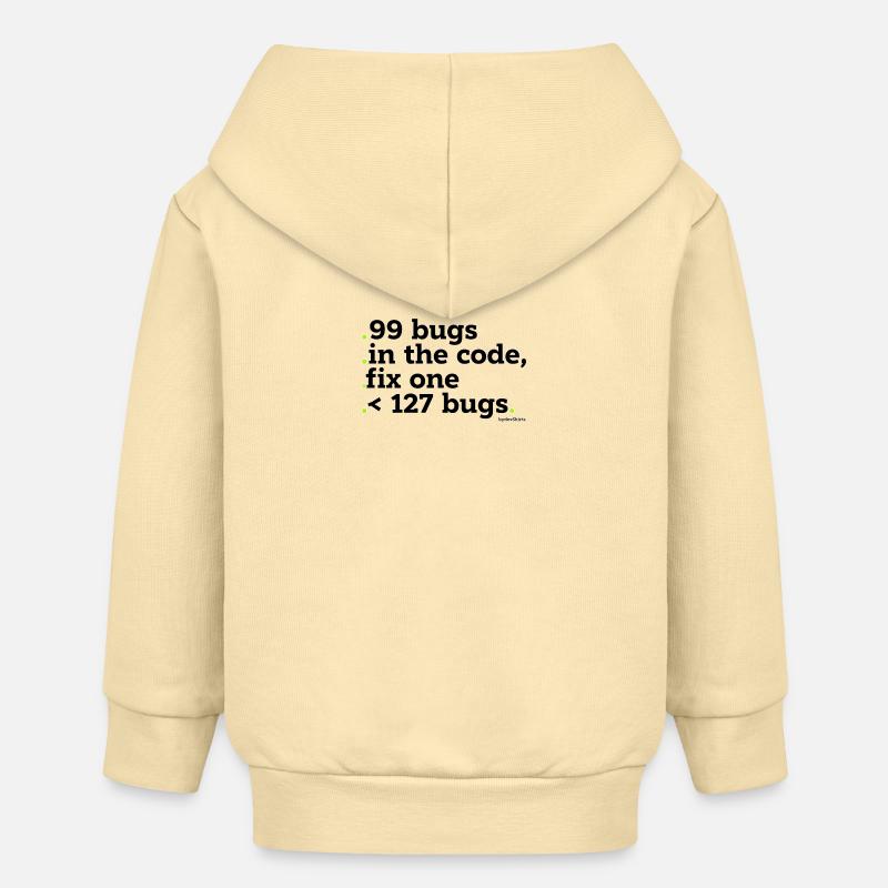 99 bugs dans le code à corriger - Veste à capuche bébé bio Stanley/Stella - crème